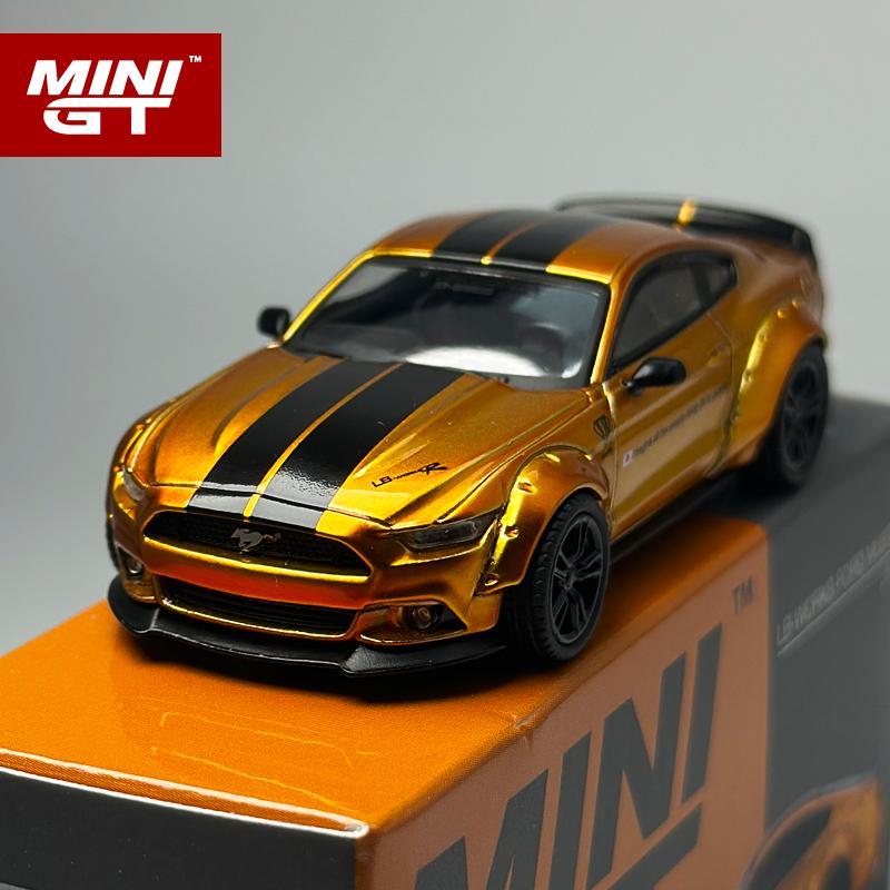 MINIGT 1:64 LB-Works FORD MUSTANG LB Gold alloy Car Model 847