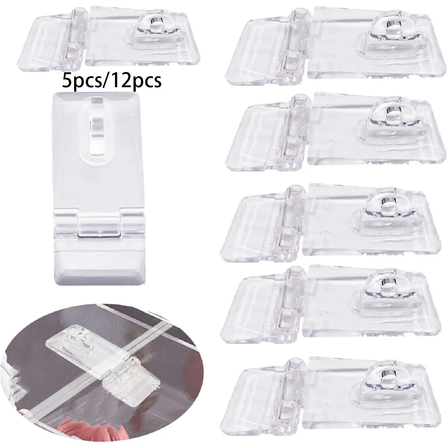 Mini Hinges Hasps Acrylic Hasp Buckle Box Clear Hinge Latch Hasp Lock Hinge Latch Buckles