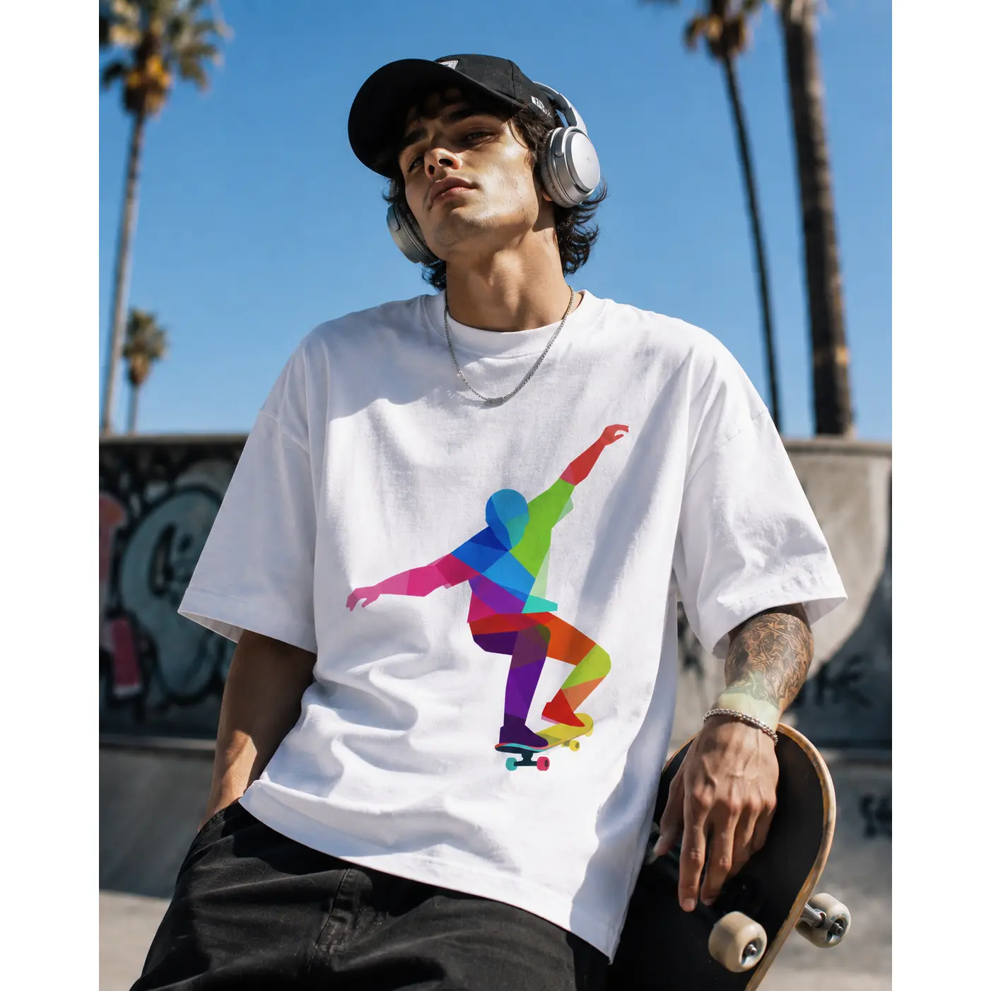 Trendy street skatewear, stylish graphic tee with unique prints,casual fashion t-shirt  |   humorous tshirt men  | casual style graphic
