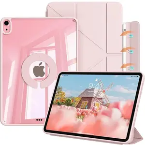 2-In-1 Magnetic Detachable Rotatable Tablet Case, Pencil Holder Smart Tablet Box, Protective Cover for A16 iPad, 10th Gen, M4 Pro, 11-Inch, Mini 6, A17 Air