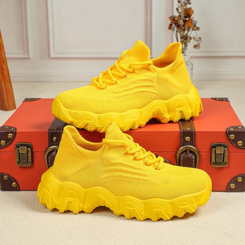 Women's Sock-Fit Lightweight Training Sneakers Zero Gravity Running Shoes for HIIT Yoga 24/7 Hustle Air-Weave Mesh Lace Up Low Top Hot Pink Sneakers