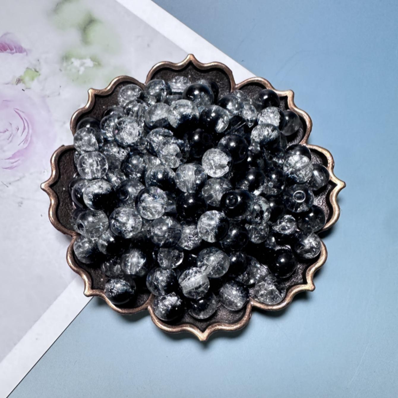 8mm Glass Bead (100pcs/set), Premium Glass Beads, Colorful Faux Crystal Bead, DIY Jewelry Making Supplies For Necklace Bracelet Earrings & Phone Bag Pendant, Diy Beading Accessories