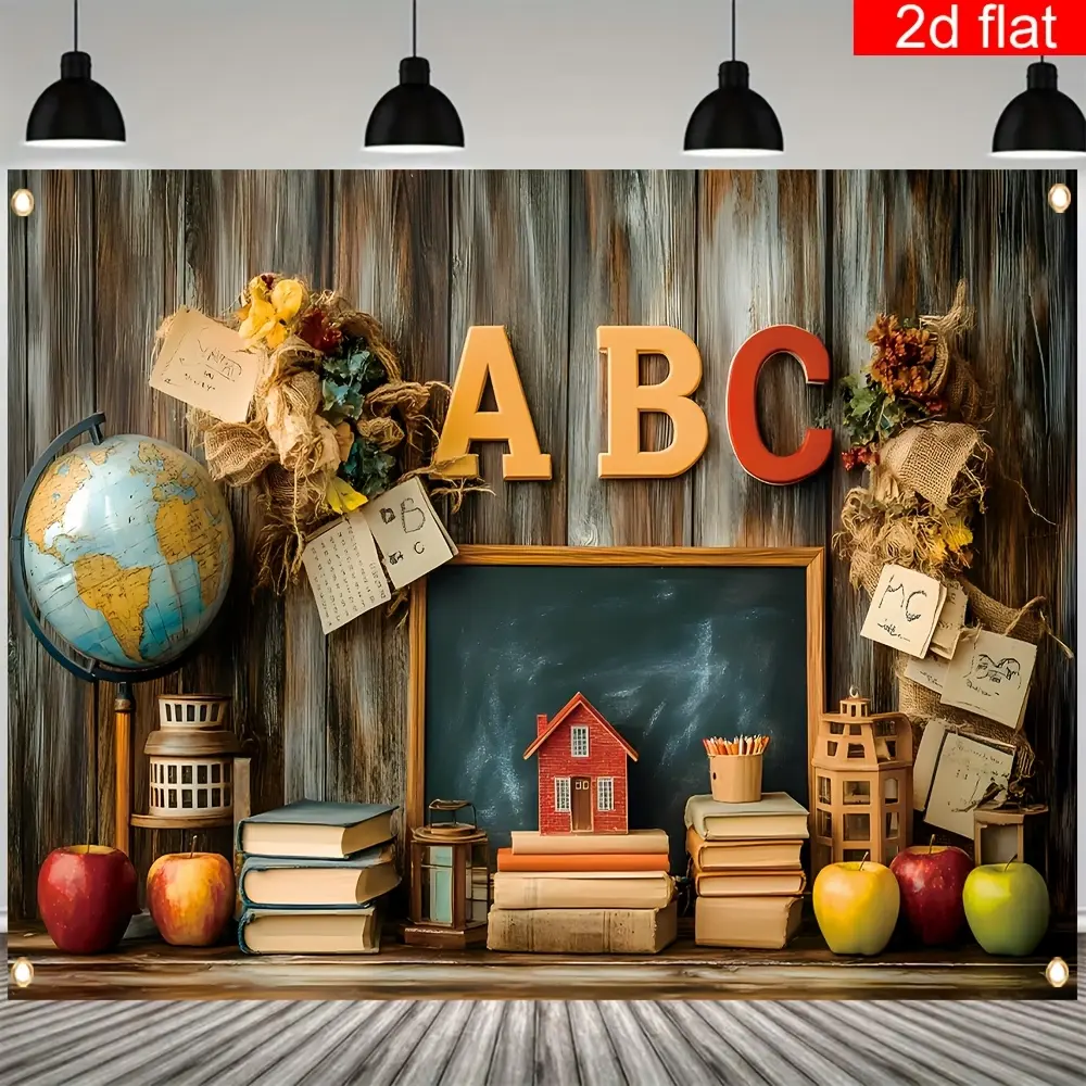 Welcome Back to School Polyester Party Tapestry - Hanging Wall Decor, Lightweight Gift for School Teachers, Suitable for Living Room Outdoor Use