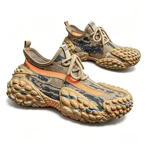 2026 New Rugged-Tread Camo Knit Chunky Sneakers | Mens Casual Streetwear Footwear