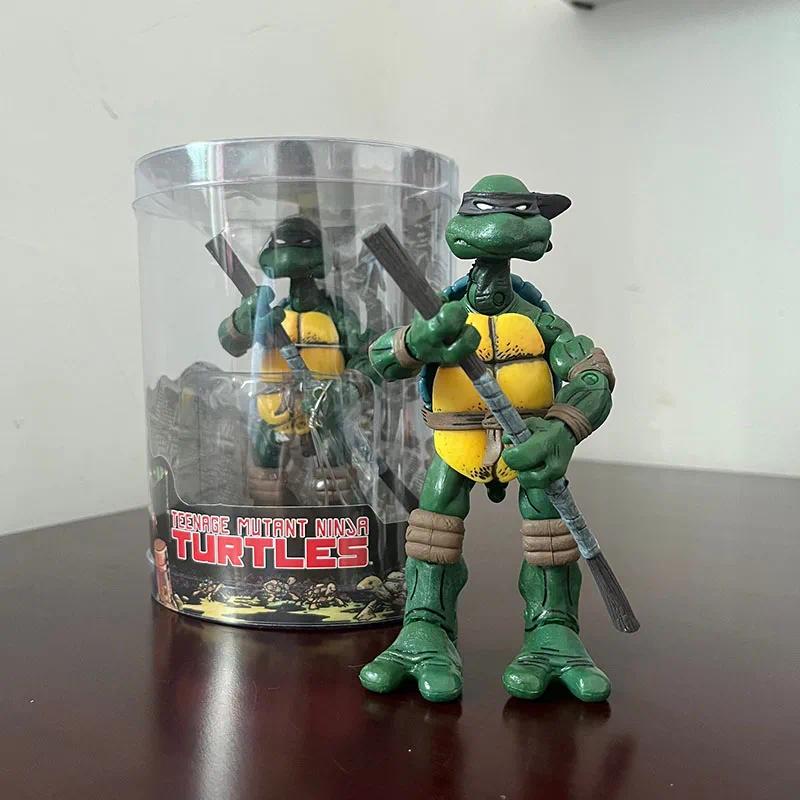 4pcs Teenage Mutant Ninja Turtle Action Figure NECA Raph Leonardo Donatello Mikey Figuras Comic TMNT Collection Model Toys Gift popular