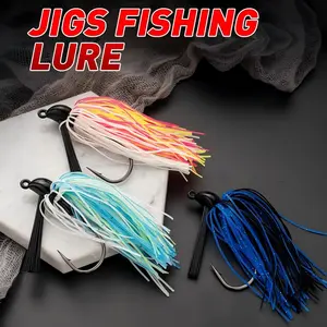 8pcs 16.5g Weedless Bass Jigs Set, Skirted Fishing Jigs with Weed Guard & Silicone Skirt, Professional Flipping Lures for Heavy Cover & Grass