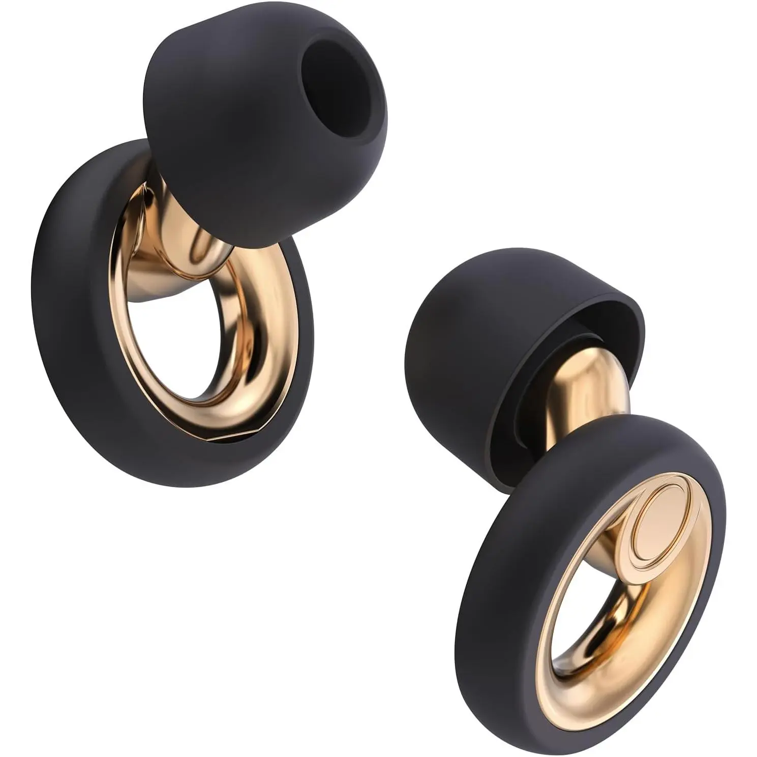 Ear Plugs for Sleeping Noise Cancelling - Reusable Silicone Earplugs for Concert, Motorcycle, Sports and Festivals, 30dB Noise Reduction, Washable Hearing Protection - Gold
