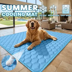 [New upgrade of ice feeling in 2026] Summer pet ice mattress dog mattress | recommended by pet experts | dog and cat cooling mat, sweat-absorbing fabric | breathable mesh bed | durable polyester fiber