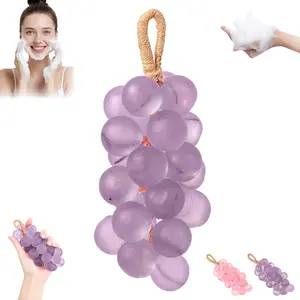 Handmade realistic grape soap with crystal appearance. Ideal for bathing and hand washing with pleasant long-lasting scent. Unique gift choice for Christmas and party favors.