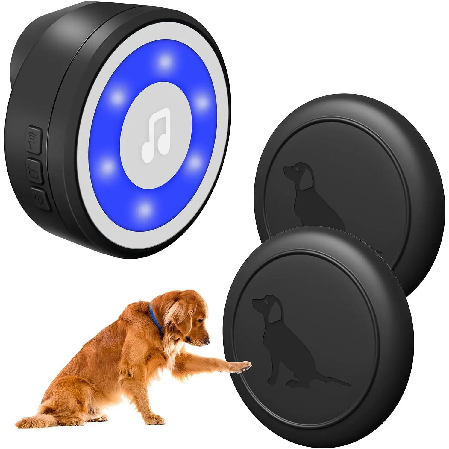 Doorbell,  Bells for Potty  IP65   Button Doggie Doorbell 1000ft Long Range with 20 Melodies 4 Modes LED Flash (2 Transmitter)