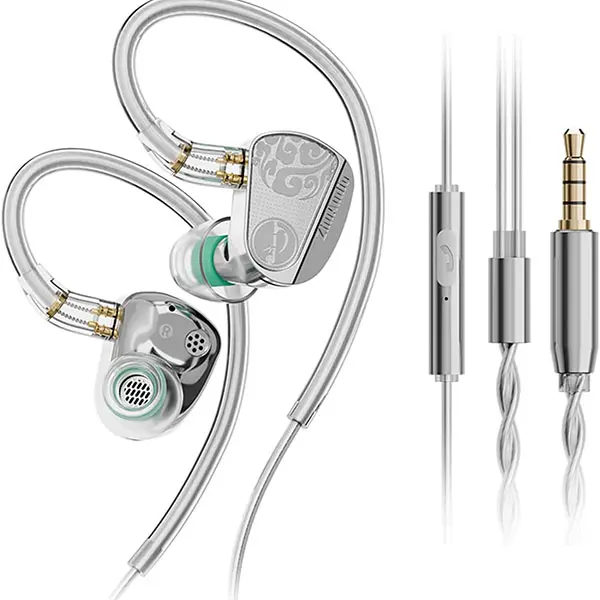 Z3 by Zhulinniao, Wired IEM Earbuds with Mic, HiFi In-Ear Monitor Headphones, 0.78mm 2Pin Detachable Cable for Gaming, Music, PC, Phone