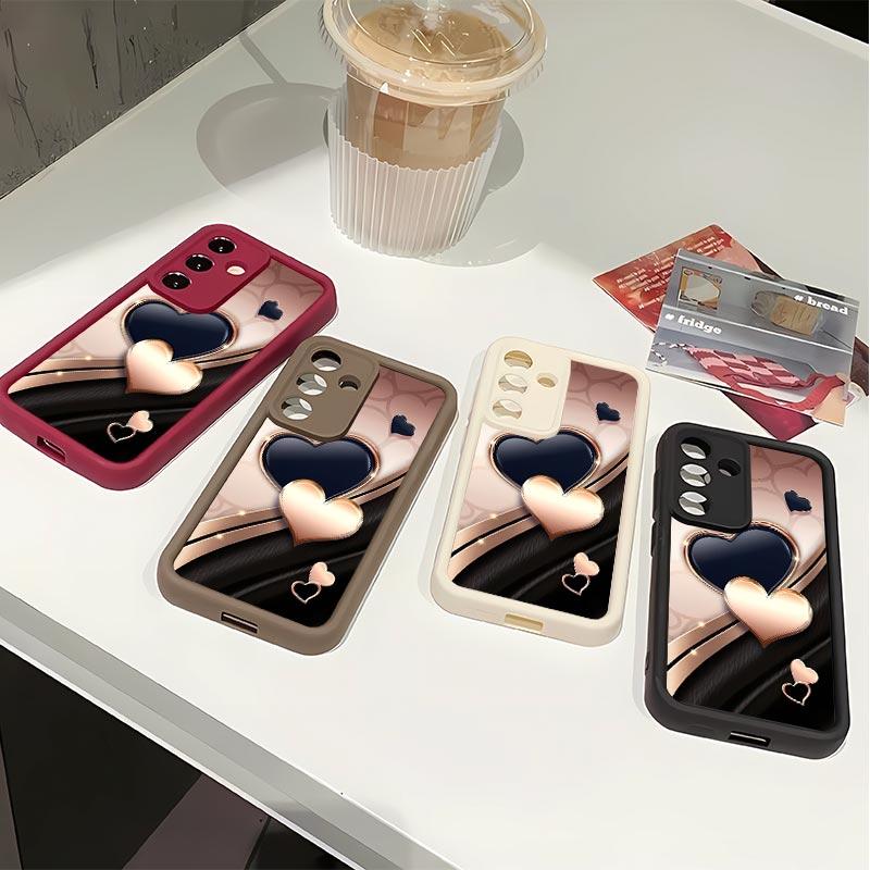 Creative Love Soft&Flexible TPU Silicone Phone Case For Galaxy S26 Ultra S25 Edge S24 FE S23 S22 S21 Plus A13 A14 A15 A16 A17 A33 A34 A35 A36 A52 A53 A54 NOTE20 Durable|Shockproof|Full Camera Protection|Anti-Fingerprint