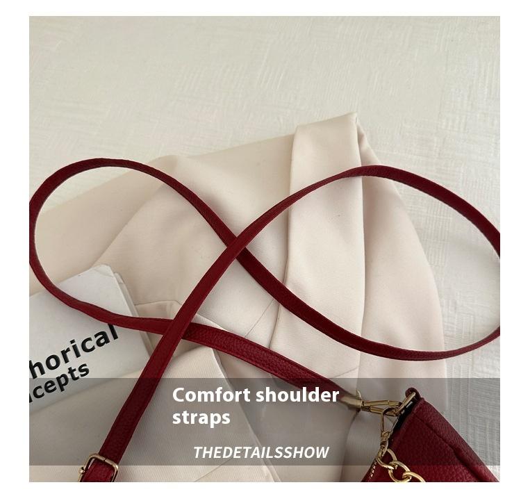 Women's Solid Color Chain Strap Bag, Fashionable Shoulder Bag for Daily Used, Casual Trendy Versatile High-quality Daily Commuting Bag, Girl Fashionable Shopping Bag