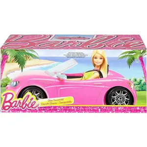 Barbie DVX59 Autre Glam Convertible Sports, Toy Vehicle for Doll, Pink Car