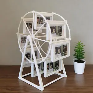 Vintage Carousel with 6 Photo Frames, Elegant Decor for Living Room, Bedroom, Desk, Perfect Gift for Valentine's Day, Birthday, Christmas