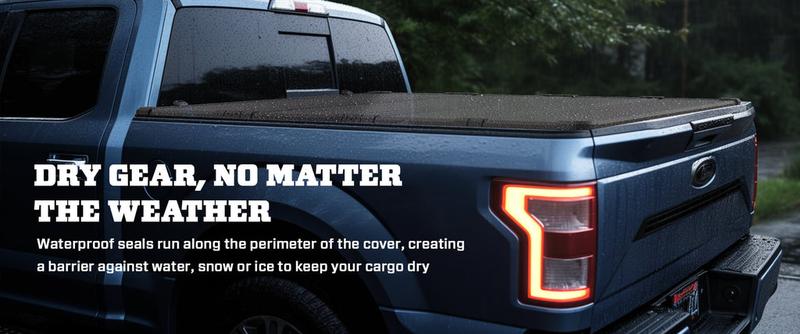 For 2002-2026 Dodge Ram 1500 2500 3500Inclu. Classic & New Body Fleetside (for Models w/o Ram Box) Aluminum Hard Folding Tonneau Cover Truck Bed