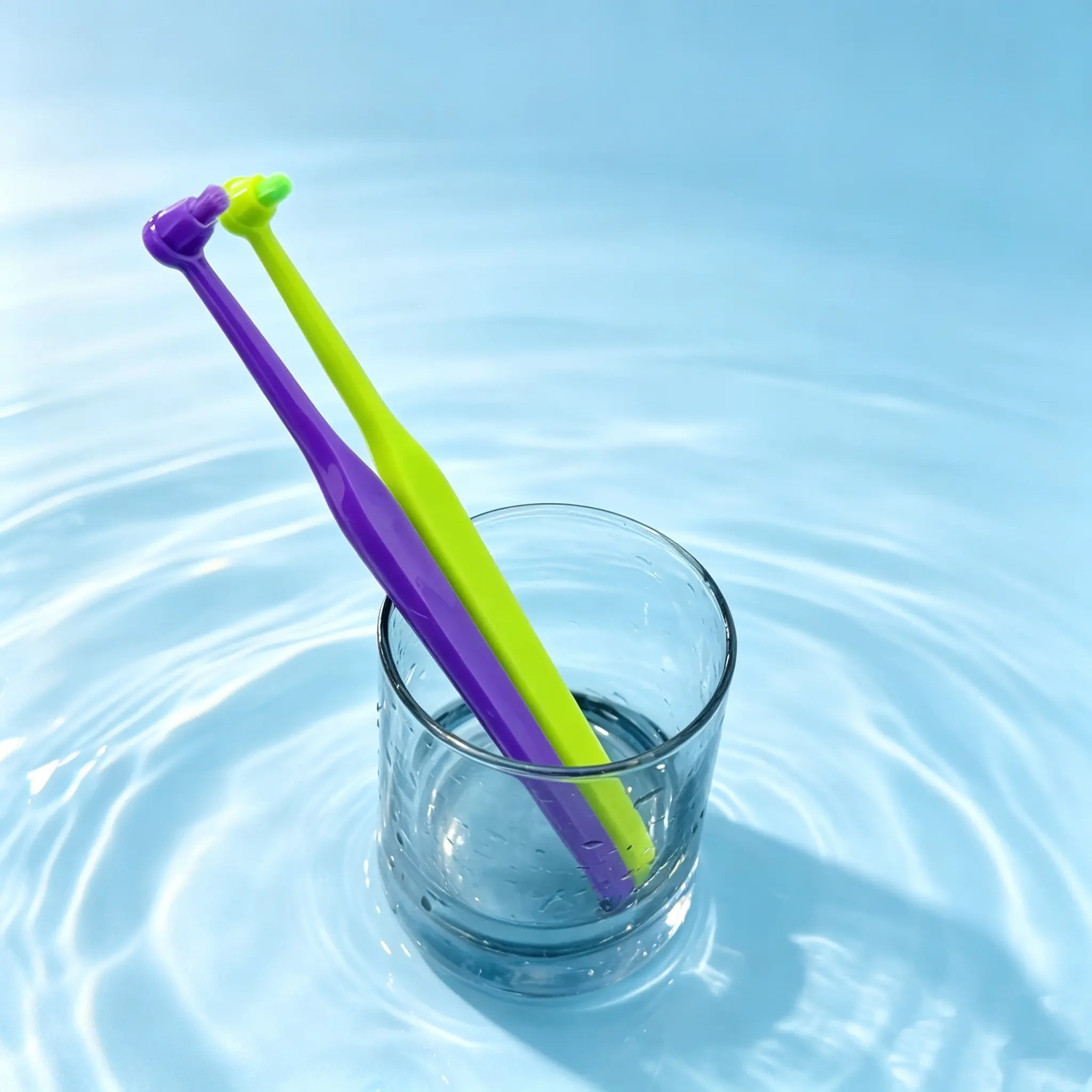 【Oral Care】End-tuft Toothbrush – Replaceable Brush Heads, 6 Brush Heads Included, Soft & Dense Bristles. Specially Designed for Orthodontic Appliances to Precisely Clean Hard-to-Reach Areas and Protect the Health of Teeth and Gums