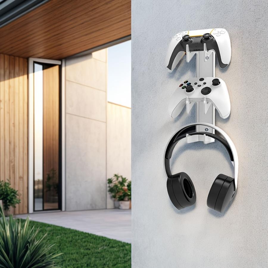 1pc Sleek Acrylic Game Controller & Headphone Holder - Multi-Purpose Wall-Mounted Display Rack - Space-Saving for Gaming Accessories with Modern Design for Controllers and Headphones, Gaming Headphones