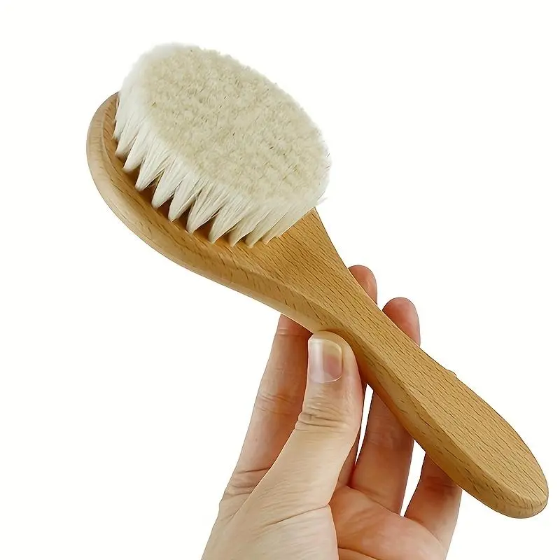 Facial Cleansing Brush, Natural Exfoliating Face & Body Brush with Wooden Handle, Soft Dry Brush for Smooth and Radiant Skin, Unclogging Pores, and Removing Blackheads.