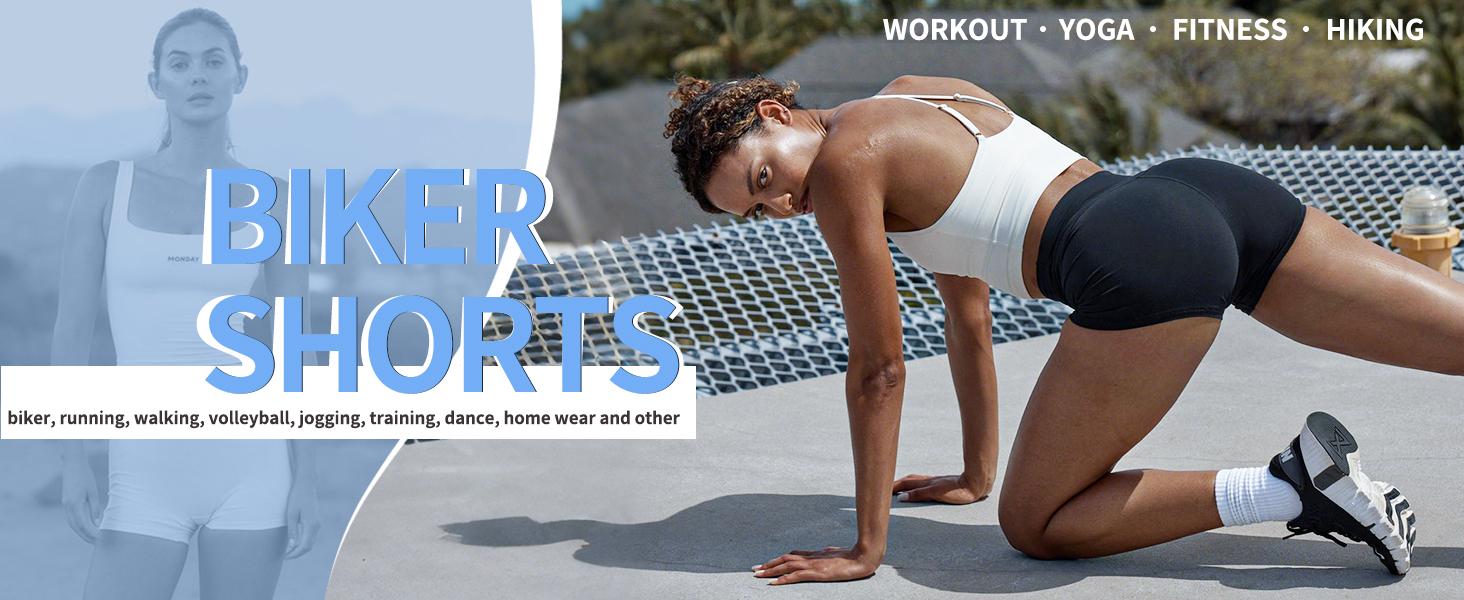 Women's 3"/5" High Waisted Biker Shorts - Spandex Yoga, Workout, Cycling, Volleyball, Dance | Athletic Booty Shorts