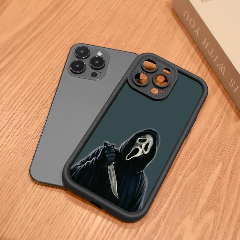 Scream Ghostface Knife -Teal/Charcoal blue color scheme for iPhone17/17PROMAX/17PRO/16/15/14/13/12/GALAXYS21/S22/S23/S24 Celestial Eye Layered Phone Case compatible with multiple models Cool trend BOBOJT558001