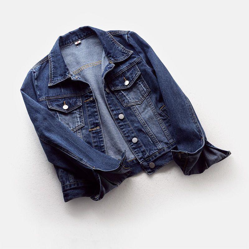 Women’s Casual Long Sleeve Loose Denim Button Outwear, Spring-Autumn Sports Outerwear, Up to 5XL Size