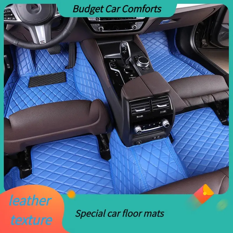Leather PU Custom Car Floor Mat for Vw Golf 5 6 7 8, Non-Slip Waterproof Interior Accessory, Fits 2010-2021 Models