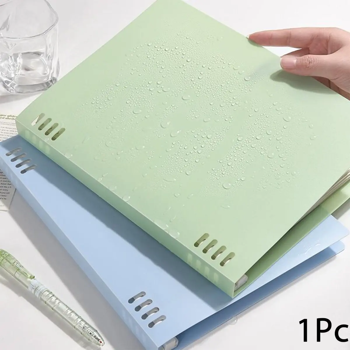 A5/B5 refillable binder notebook, easy page turning & 180° lay-flat design, waterproof cover, snap-in page system, large capacity 180 sheets, easy refill & disassembly, colors, College Essentials, ideal for students, office, work