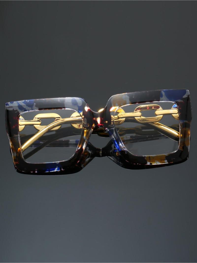 Unisex Fashionable All-match Trendy Tinted Lens Eyeglasses, Stylish Trendy Eyewear, Casual Eyeglasses for Everyday Use, Fashion Accessories for Outdoor Activities