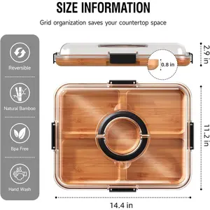 Deli platter with transparent lid, travel-friendly cheese platter, deli platter box, kitchen cutting board, housewarming gift, new home gift, gift for women (black, 5 compartments)