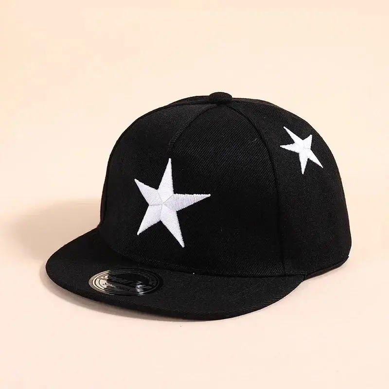 Children Five-pointed Star Embroidery Baseball Caps Hip-hop Hats Spring and Summer Outdoor Adjustable Casual Hats Boy Girl Trave