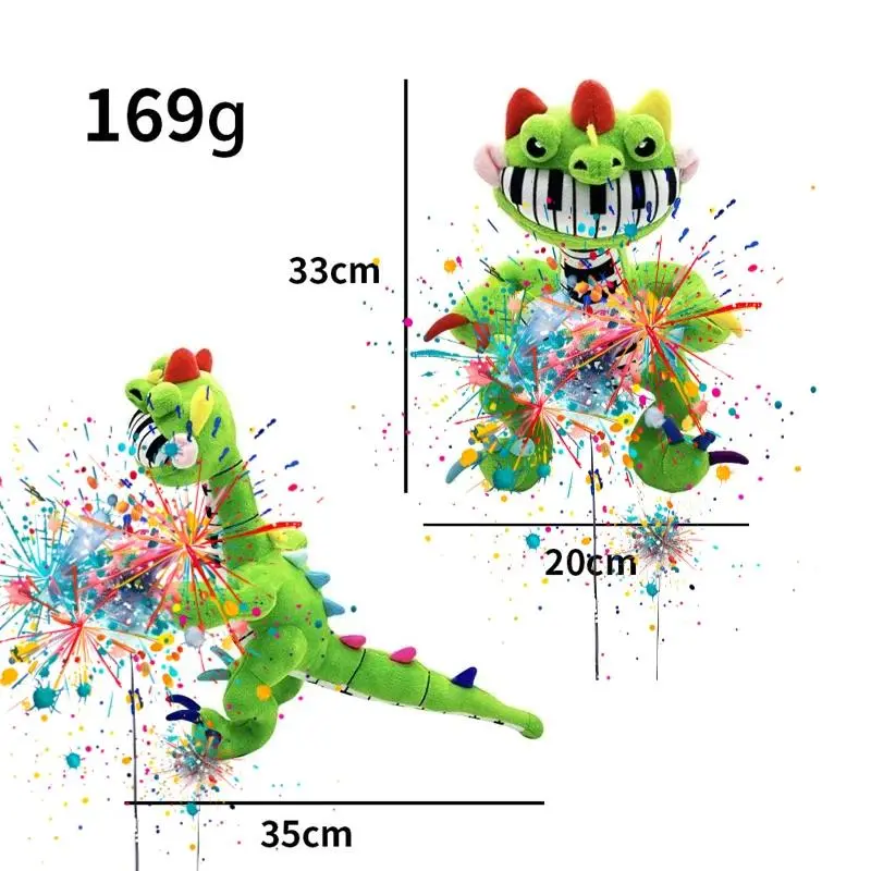 New Pianosaurus Interactive Musical Piano Dinosaur Stuffed Doll, Green Anime Cute Soft Plush Stuffed Toy, Fun Toys for Kids with Light-Up and Melody Function, Light-Up And Melody Function Stuffed Toys
