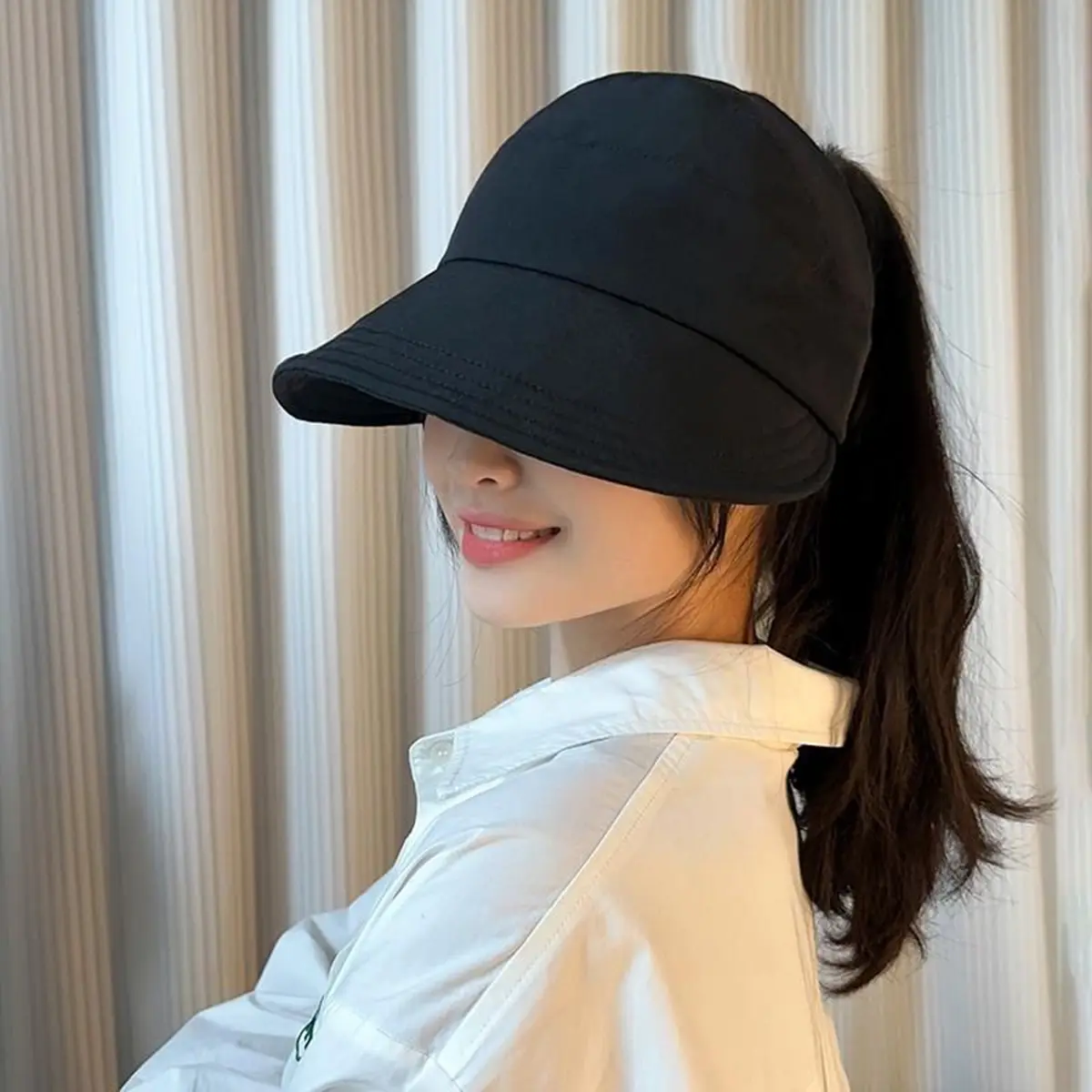 Women's Acrylic Solid Color Cooling Sun Visor Hat - Upgrade Quick-Dry, Thin, Breathable, Casual, Multi-Function Unisex Headwear with Mask-Hanging Design, Sweat-Wicking Sun Protection for Summer Beach Outdoor Use, Solid Color Hat, Casual Sun Hat