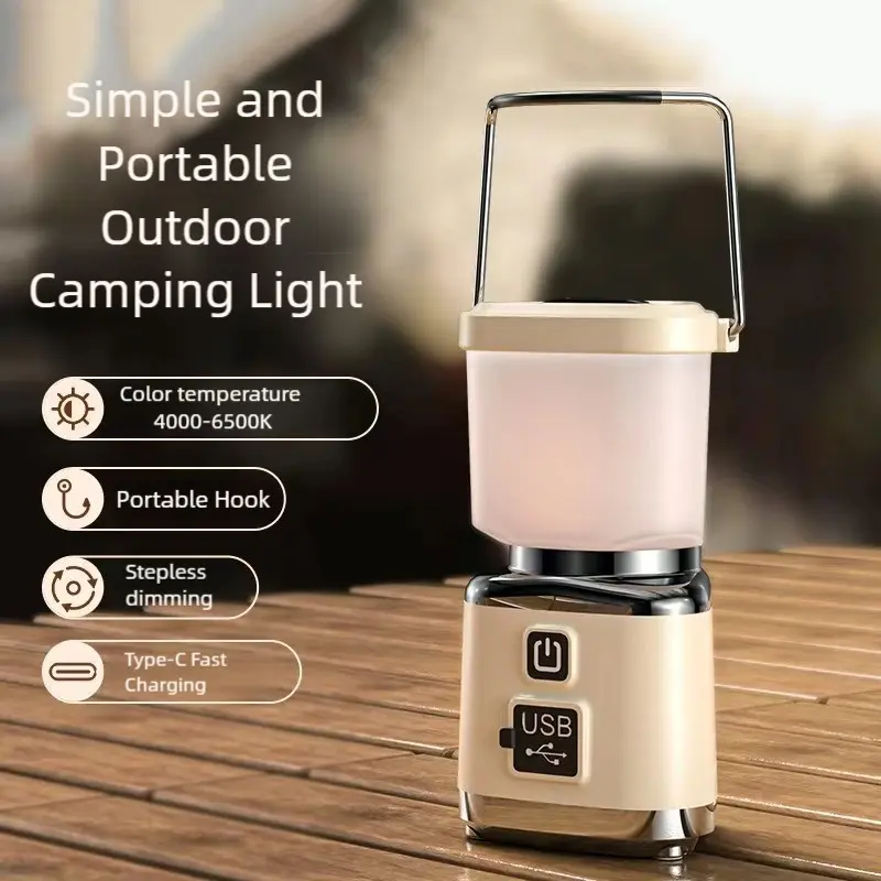 LED camping light, USB rechargeable portable light, rechargeable tent light, made of ABS material, with 5 lighting modes, power bank portable lantern, suitable for power outages, outdoor adventures, emergencies, fishing, Ramadan, Thanksgiving
