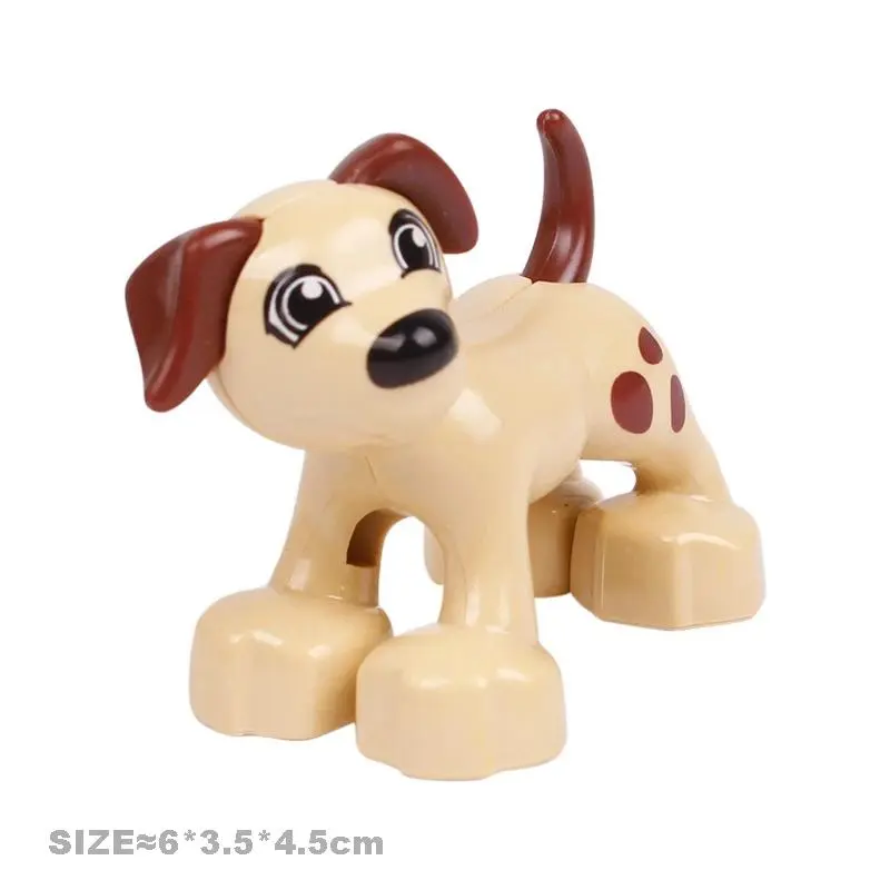 Large Building Blocks Farm and Zoo Animal Figures, Cat Pig Dog Rabbit Monkey Hippo and Sheep Toy Set swardrobe lacey spongebob collections pomni pendantz miniatures warhammer 40k miami mart pop terminator skin grow toy, Ages 12+, Farm Theme