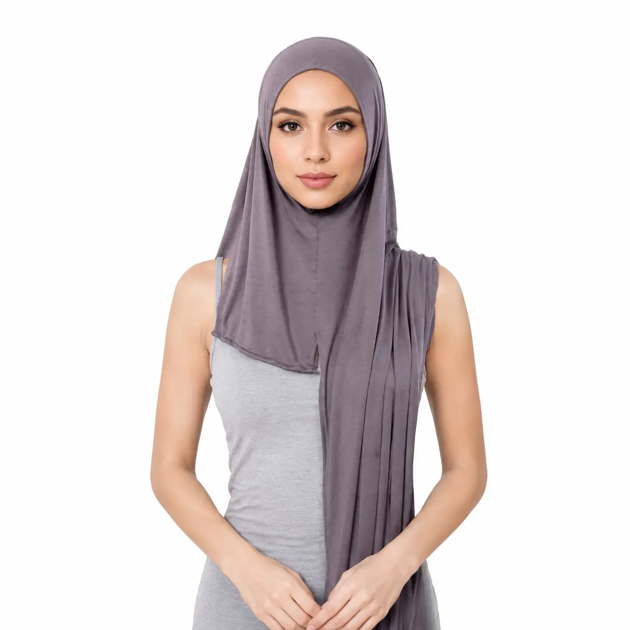 Effortless Soft Jersey Instant Hijab Scarf Pinless Slip On Head Wrap Breathable Built In Undercap Modest Everyday Comfort Drape Headwear