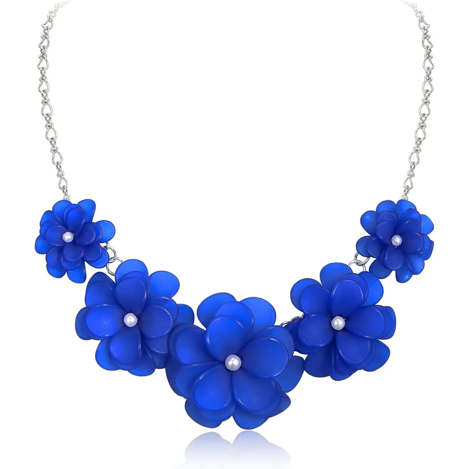 Flower Collar Necklace Floral Statement Summer Beach Chokers Necklaces for Women