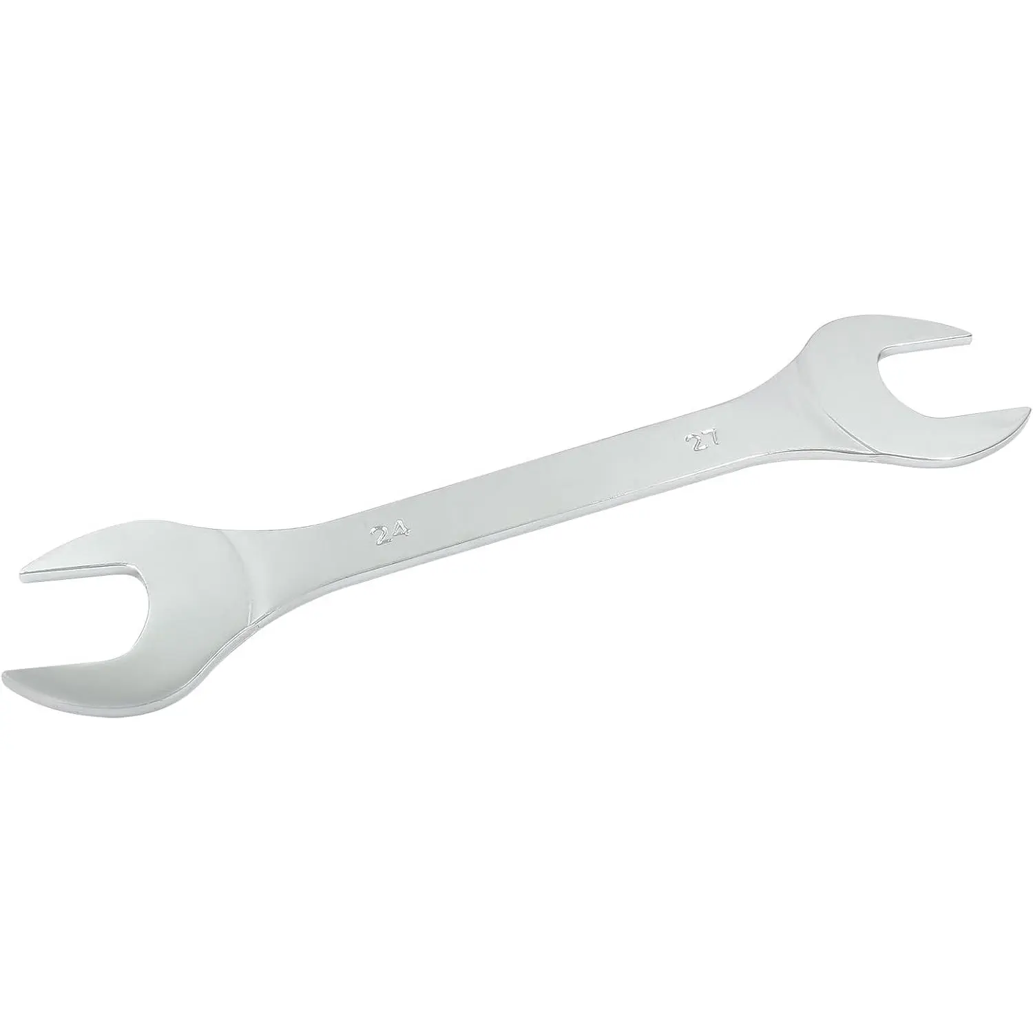 Hordion 24mm x 27mm Open End Wrench, Thin Metric Chrome Plated Steel Wrench | General Repairs Household Maintenance