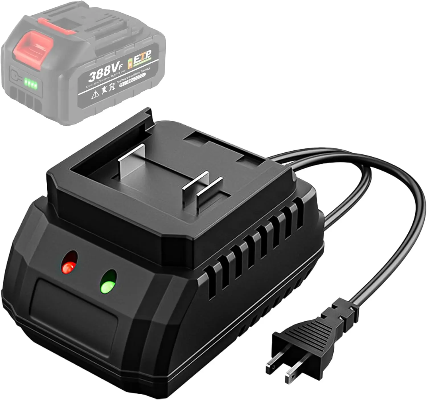 21V Battery Charger Base, Single Port Fast Charger Compatible with 21V Lithium-Ion Battery, Charger Only Battery Not Included