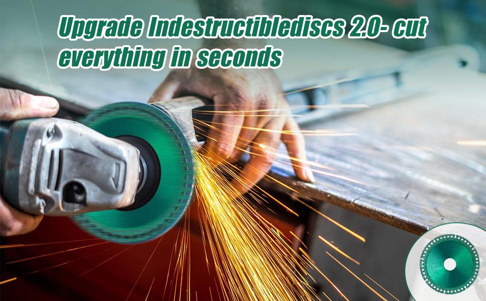 BODERI Indestructible Disc 2.0 -Cut Everything in Seconds, New Upgraded Indestructible Disc for Angle Grinder 7/8 inch, 4 inch Circular Saw Blades for Ceramic Tile Glass Metal Wood Cutting (3 Pack)