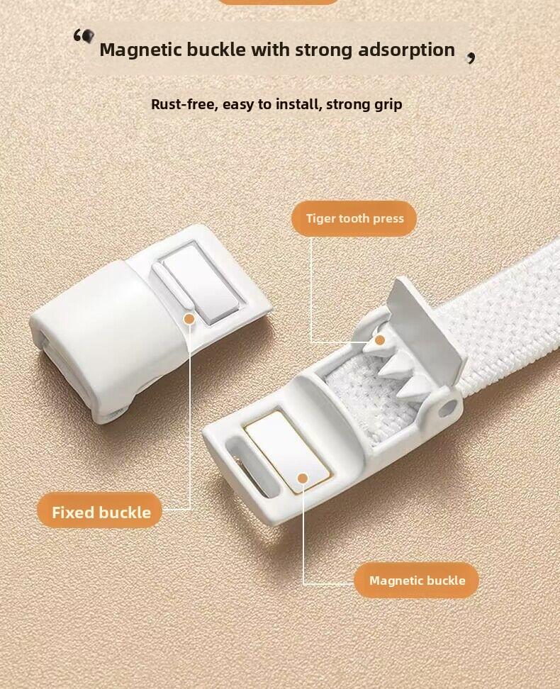 Lazy free buckle shoelaces, white elastic elastic rope, flat sports men's and women's children's free tie fixing artifact Lazy free buckle shoelaces, white elastic elastic rope, flat sports men's and women's children's free tie fixing artifact