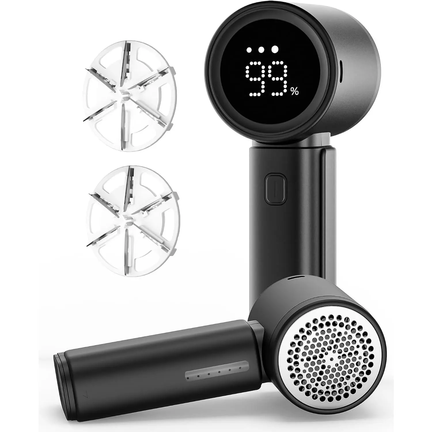Fabric , Electric Lint Remover, Sweater Shavers to Remove Pilling with 3 Speeds, 6 Leaf , LED Display & Type-C Rechargeable, Removes Fuzz, Pills for Clothes, Couch, Furniture