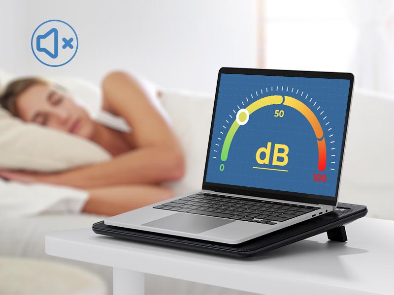 havit HV-F2056 15.6"-17" Laptop Cooler Cooling Pad - Slim Portable USB Powered (3 Fans), Black/Blue