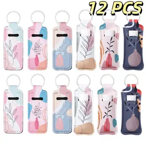 12pcs Chapstick Holder Keychain Cute Lip Balm Keychain Holder with Clip