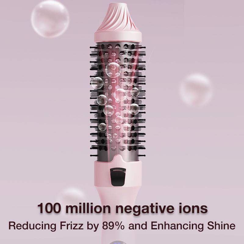 Thermal Brush For Blowout Look, 1.5 Inch Heated Round Brush,00 million negative ions, no hairknots,Smooth out the frizz,Curling Iron Brush With 10 Temperature Control, Hot Brush Styler Thermal Round Brush For Travel,Home, School,Not A Blowdryer