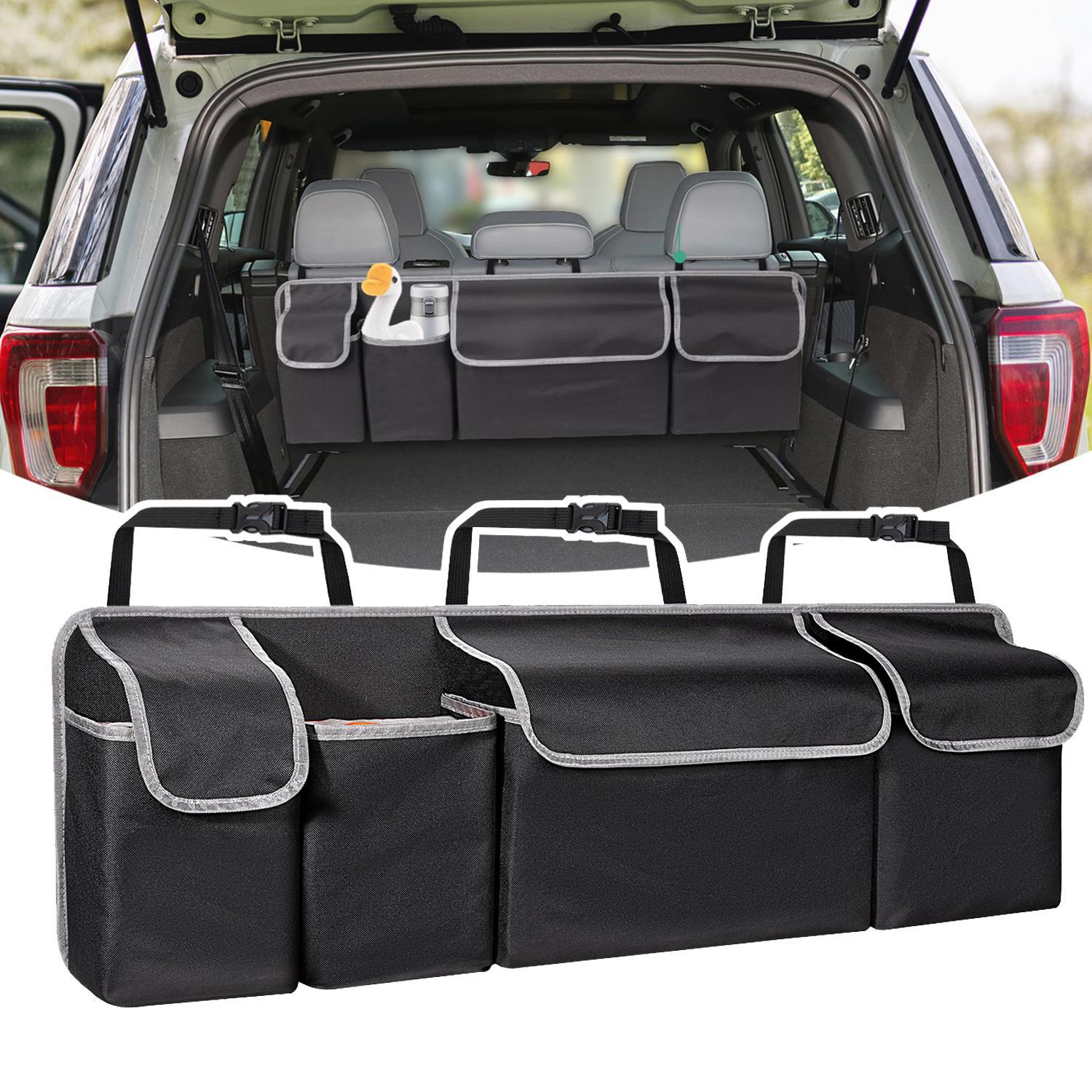 Car Seat Back Storage Bag, 1 Count Large Capacity Multi-Pocket Car Seat Back Organizer, Universal Car Interior Accessory for Storing & Tidying, Boujee Car Accessories