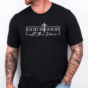 Express Your Faith – T-Shirt with 'GOD IS GOOD all the time' and Cross Graphic for Every Christian
