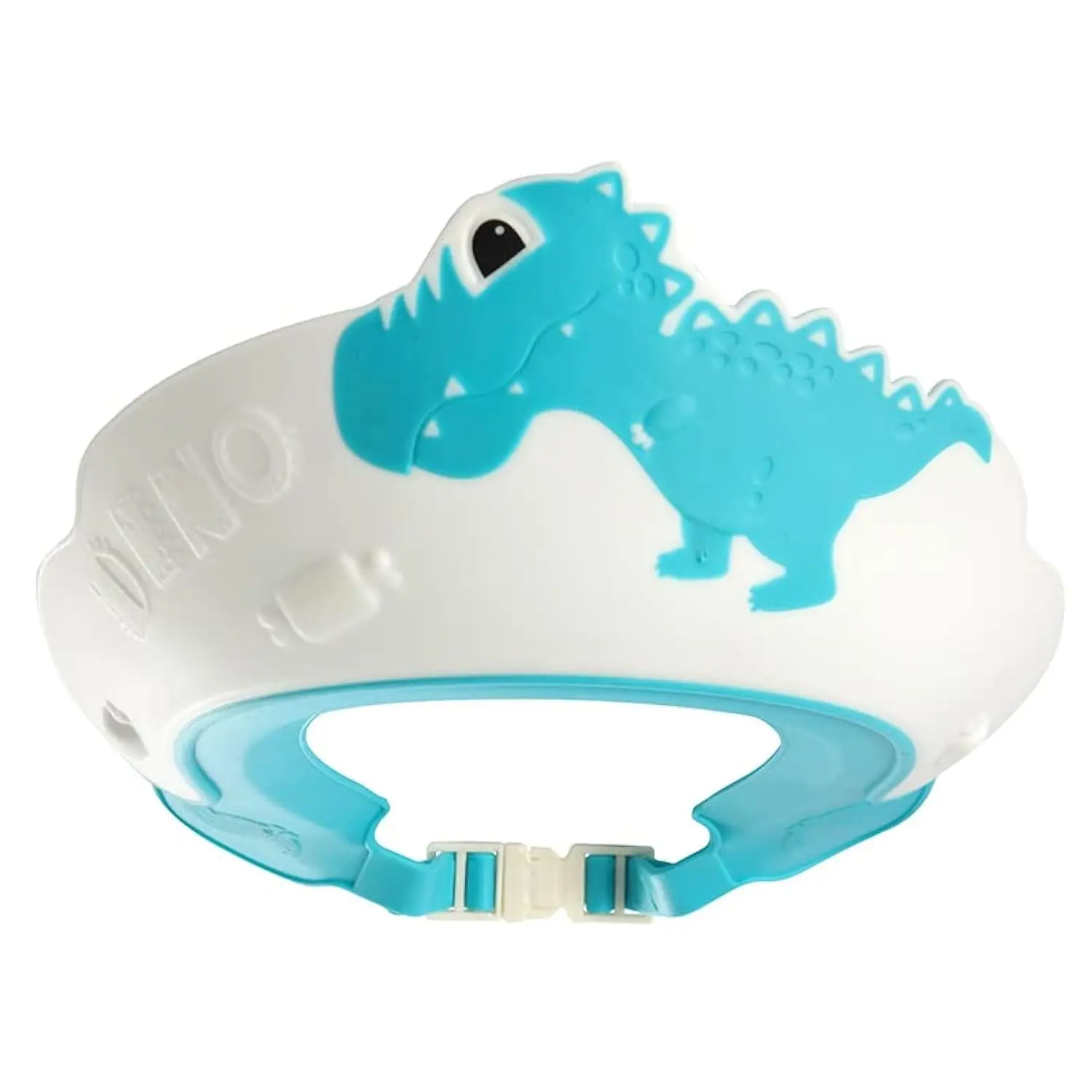 Baby Shower Cap Shield, Shower Cap  Kids, Visor Hat  Eye and Ear Protection  0-9 Years Old Children,Cute Dinosaur/Crocodile/Hippo shape Makes the Baby Bath More Fun (Dinosaur, Blue) New model