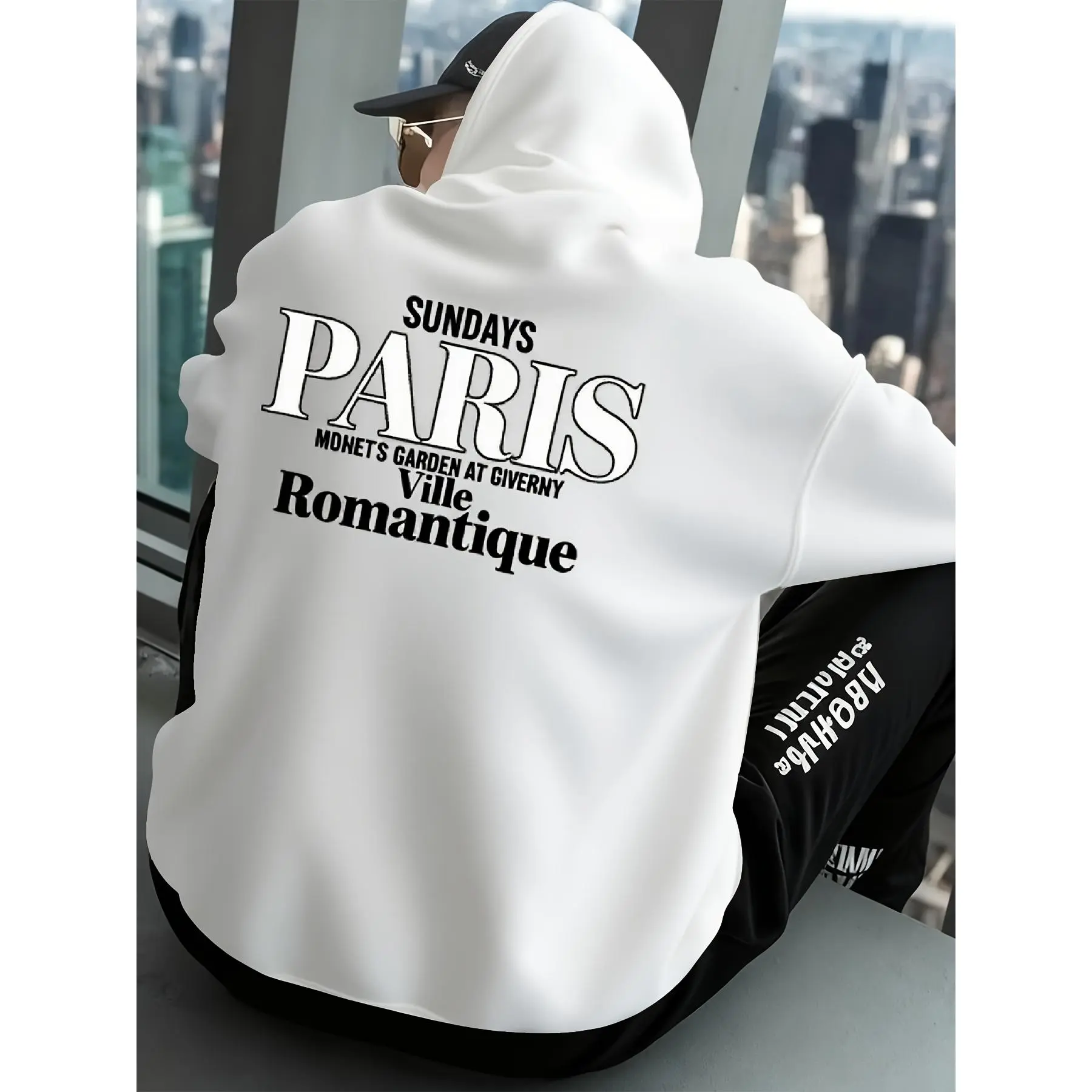 back to school hoodie,streetwear hoodie,Men Letter Print Fleece Lined Hoodie for Autumn & Winter, Versatile Loose Fit Sports Casual Pullover Sweatshirt