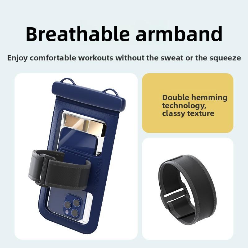New Arm Belt Mobile Phone Waterproof Bag Touch Screen Mobile Phone Case Sports Arm Bag Large Capacity Outdoor Waterproof Bag